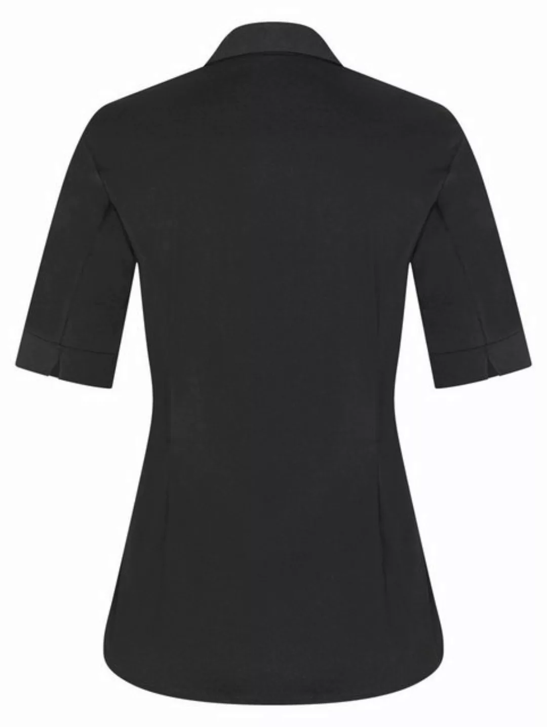 Baumwoll/Stretch Bluse, schwarz günstig online kaufen