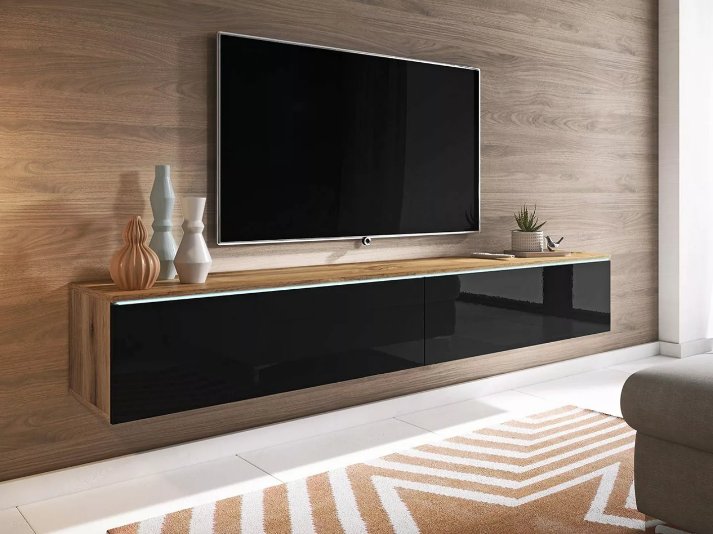 MIRJAN24 TV-Schrank D180 Stilvoll TV-Tisch, 2 Türen, Modern Wohnzimmer günstig online kaufen