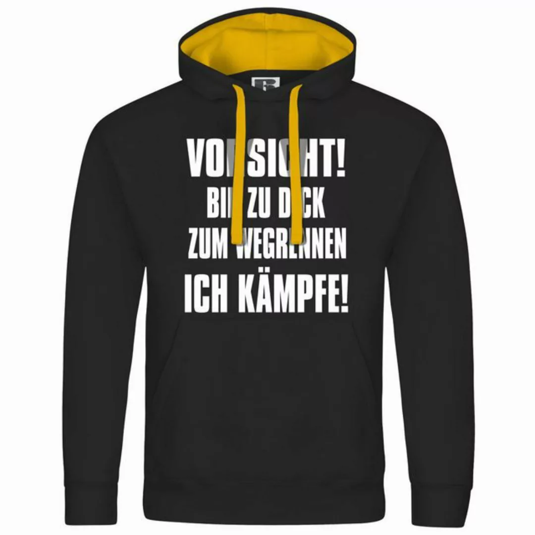 deinshirt Kapuzenpullover Herren Kapuzenpullover Vorsicht bin zu dick zum w günstig online kaufen