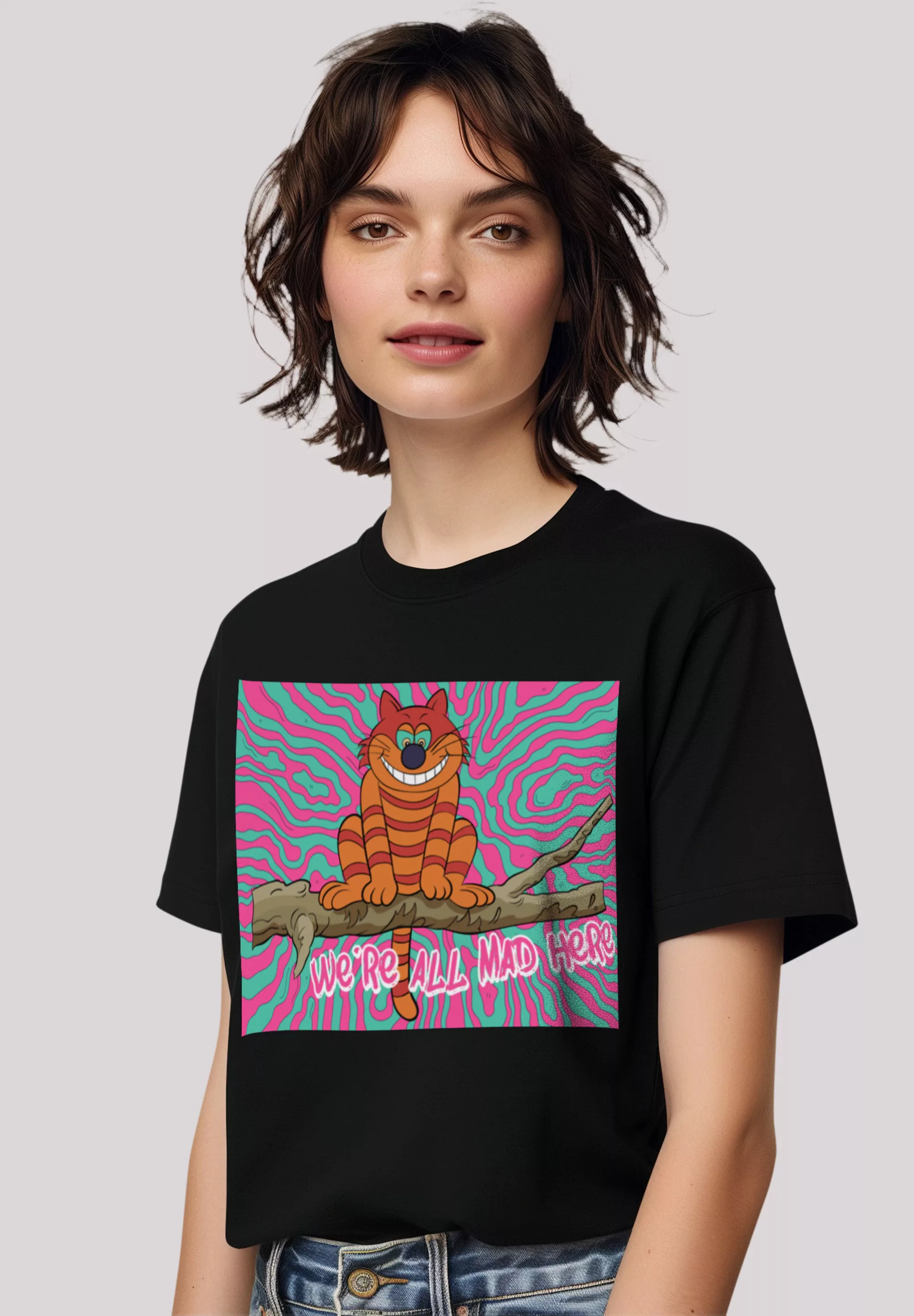 F4NT4STIC T-Shirt "Alice im Wunderland Crazy Cat", Premium Qualität, Zeiche günstig online kaufen