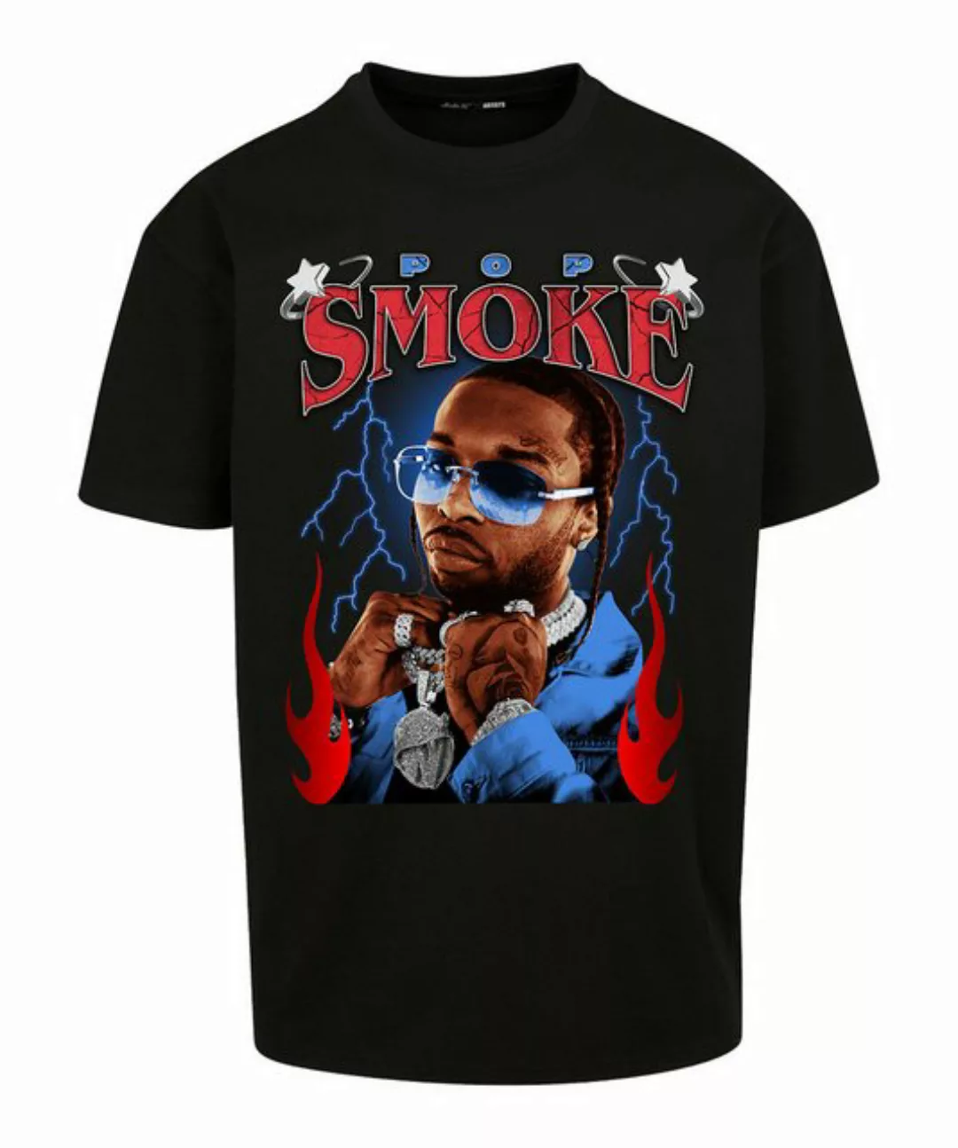 Mister Tee T-Shirt Mister Tee Pop Smoke Faith O T-Shirt Baumwolle günstig online kaufen