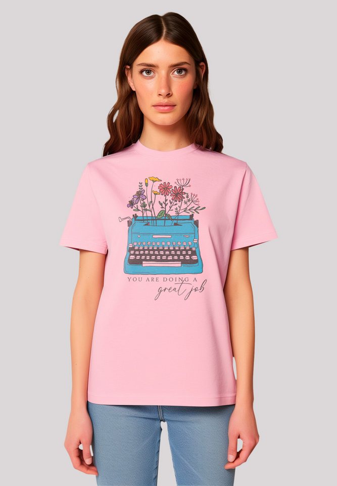 F4NT4STIC T-Shirt "Blumen you are doing a great job retro typewriter", Prem günstig online kaufen