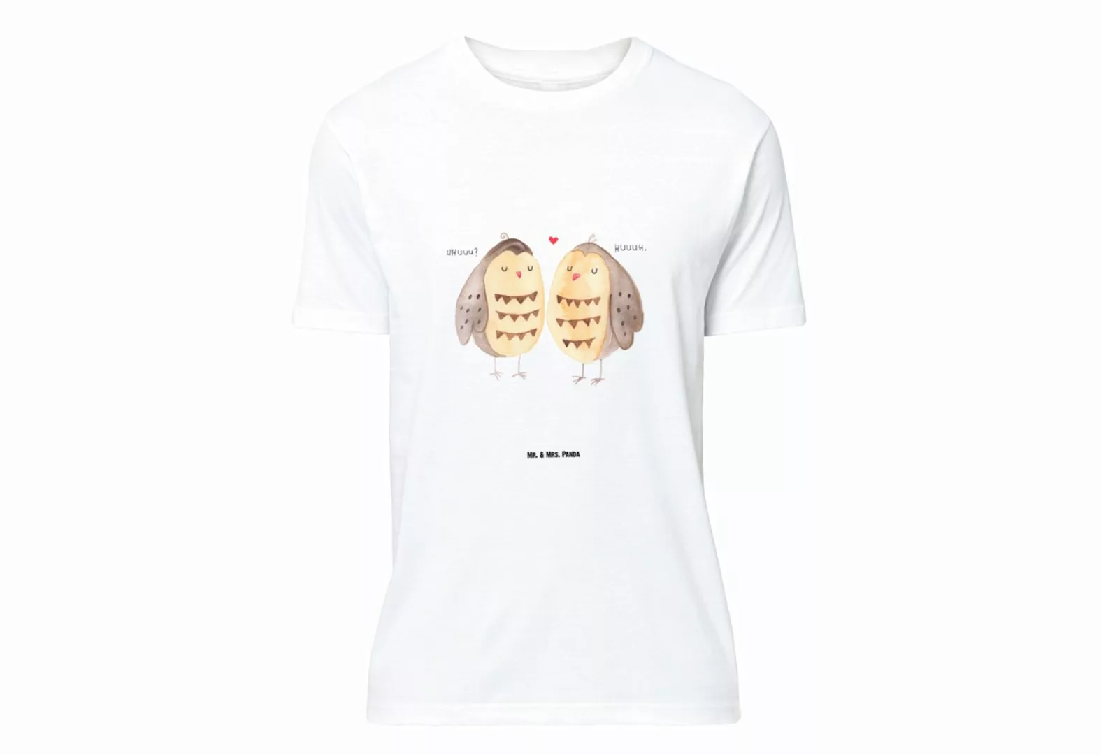 Mr. & Mrs. Panda T-Shirt Eule Liebe - Weiß - Geschenk, Eulen, Liebesgeschen günstig online kaufen