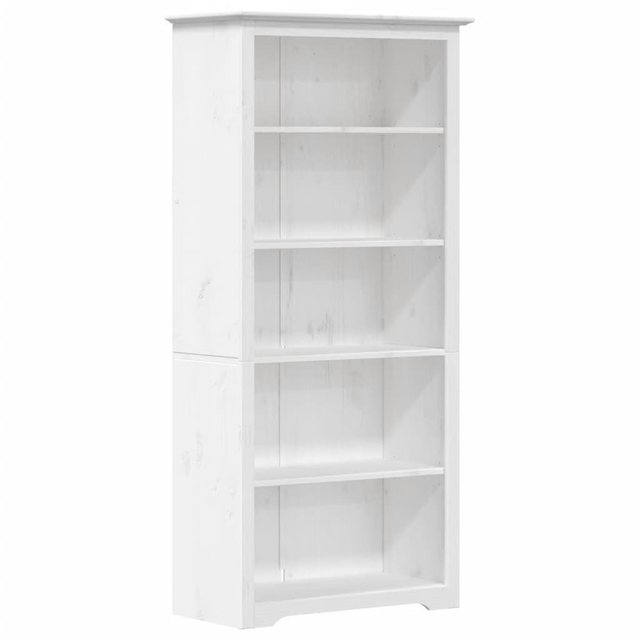 furnicato Bücherregal 5 Fächer BODO Weiß 82x40x173 cm Massivholz Kiefer, 1- günstig online kaufen