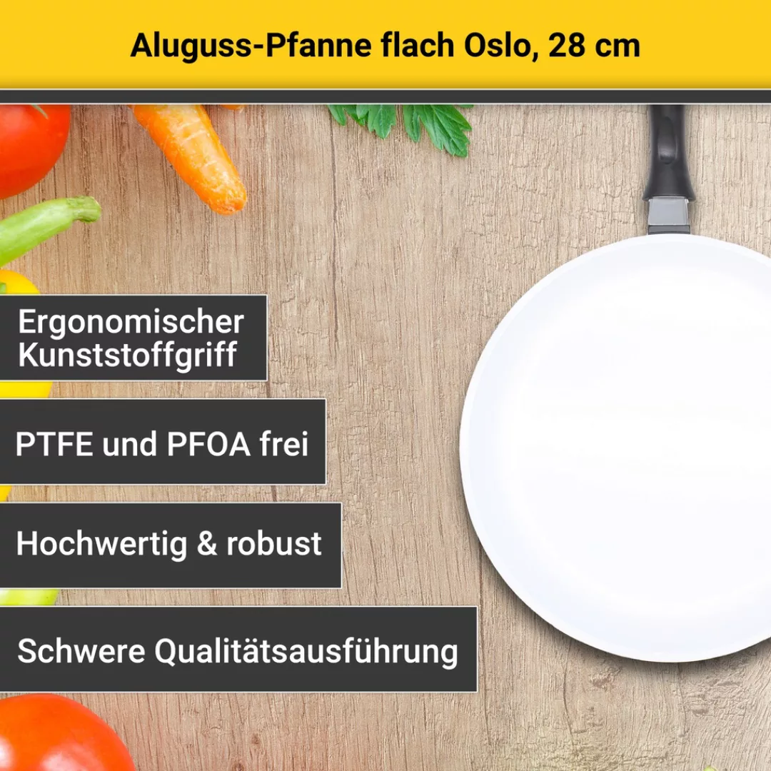 Krüger Bratpfanne »Aluguss Pfanne flach OSLO«, Aluminiumguss, (1 tlg.), für günstig online kaufen