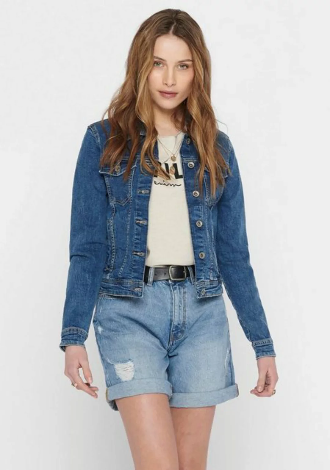 ONLY Jeansjacke ONLTIA DNM JACKET MB BEX02 NOOS in leichter Used-Waschung m günstig online kaufen