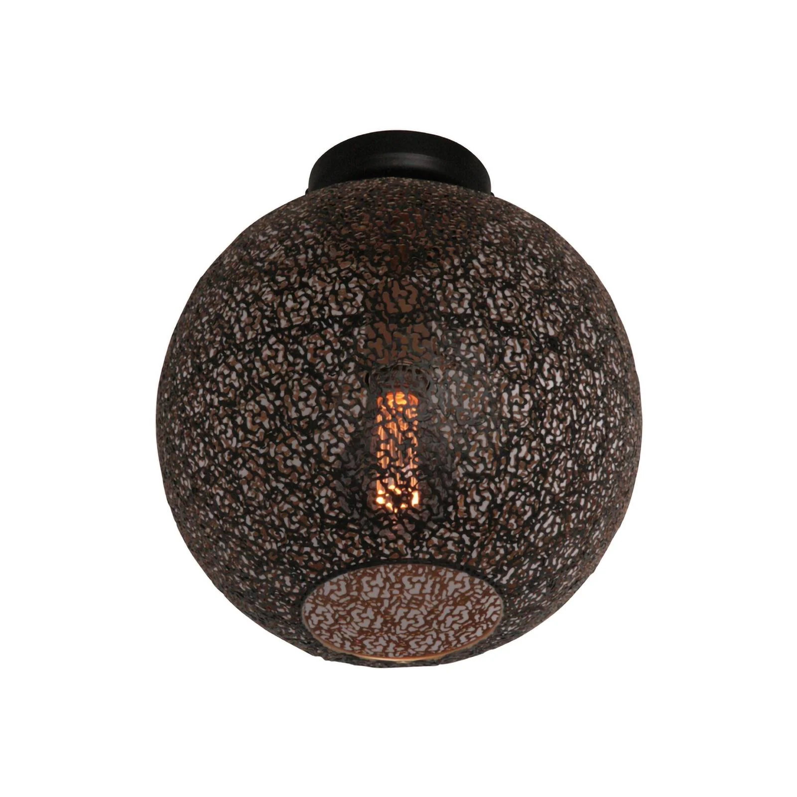 Deckenlampe Oronero, Ø 30 cm, schwarz/goldfarben, Metall günstig online kaufen