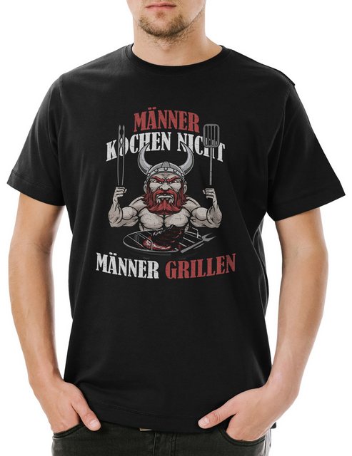 Urban Backwoods Print-Shirt Männer Grillen Herren T-Shirt BBQ Mann Fleisch günstig online kaufen