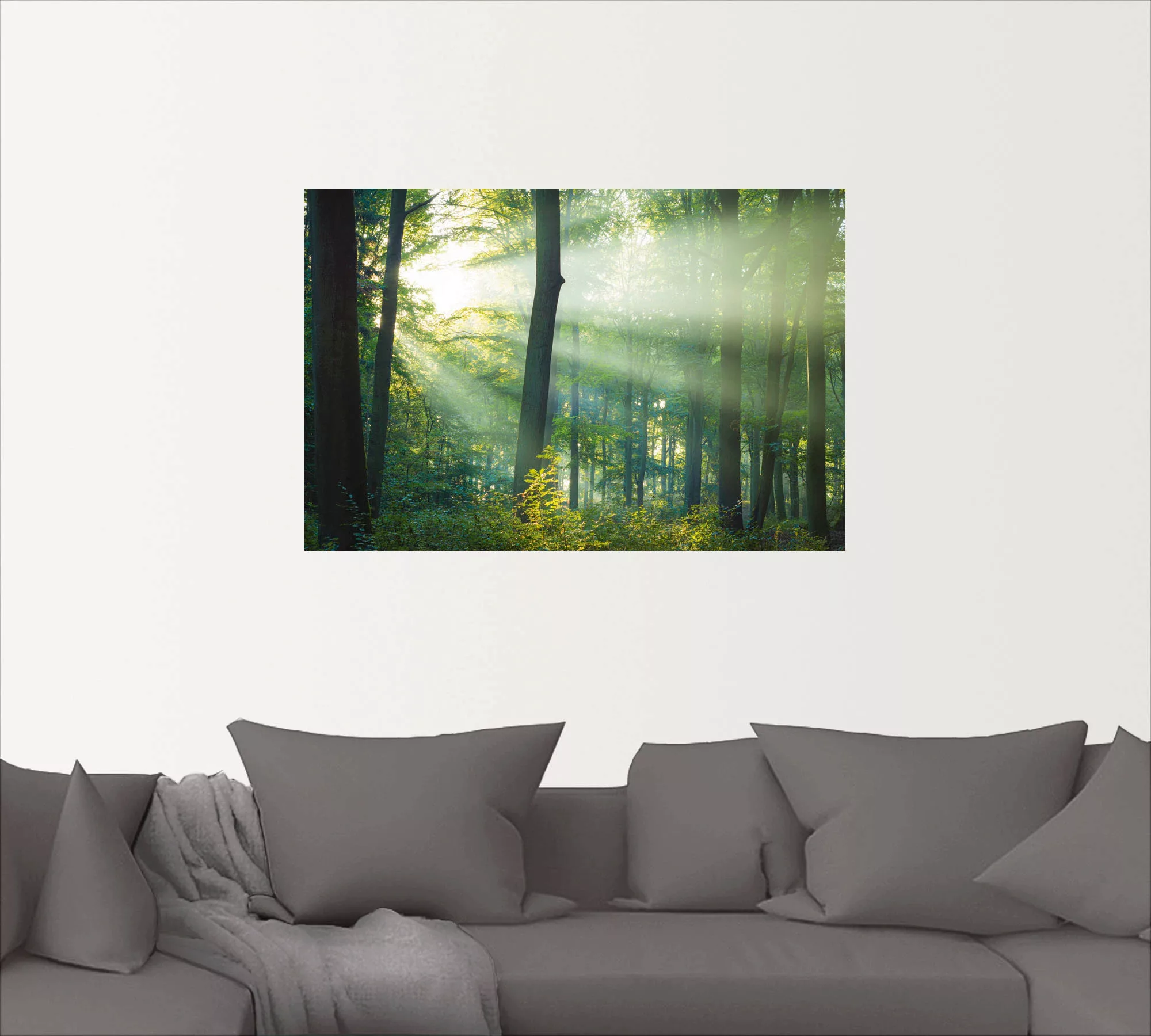 Artland Wandfolie »Licht im Wald«, Waldbilder, (1 St.), selbstklebend günstig online kaufen