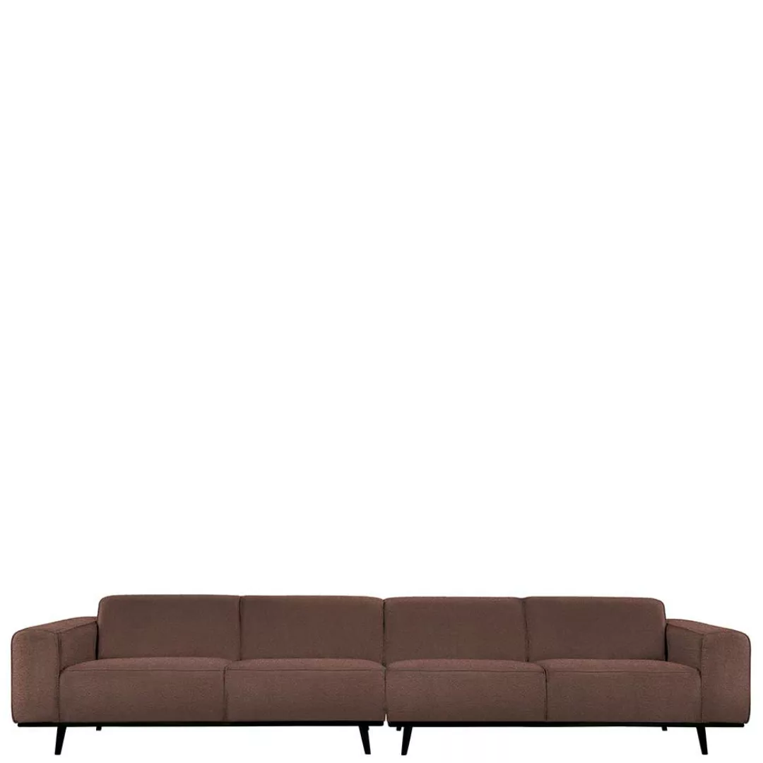 Federkern Sofa in Dunkelbraun Stoff modern günstig online kaufen