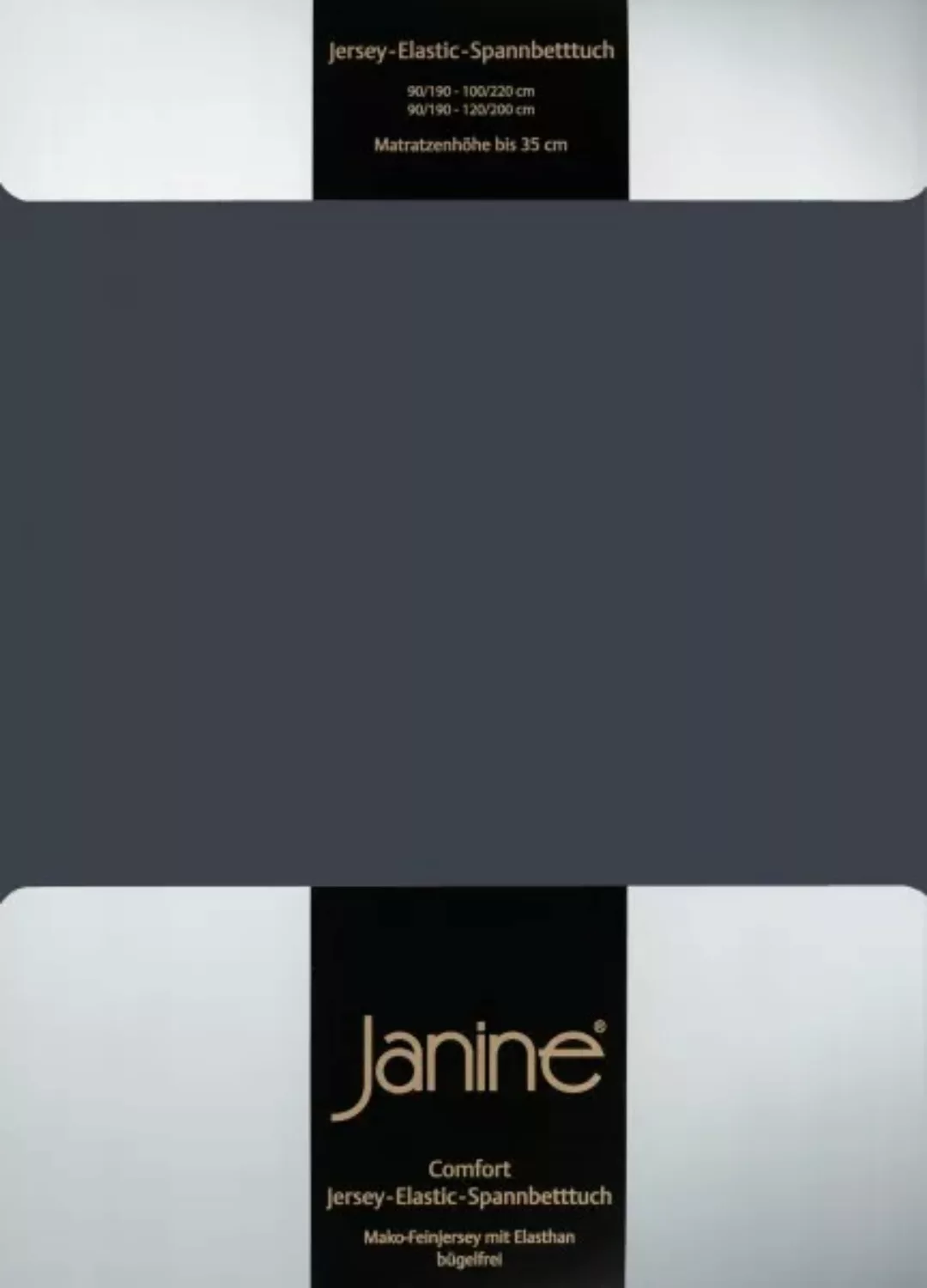 Janine Spannbetttuch Elastic-Jersey 5002 titan Größe:  100x200 cm günstig online kaufen