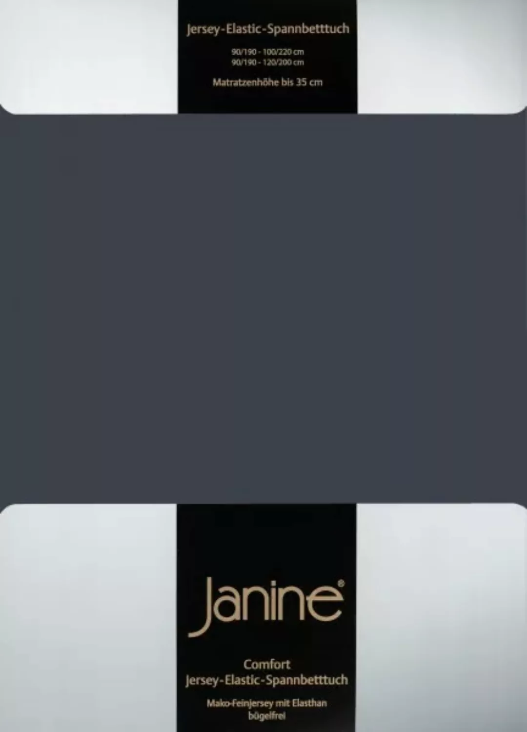 Janine Janine Spannbetttuch Elastic-Jersey 5002 titan Größe:  100x200 cm günstig online kaufen