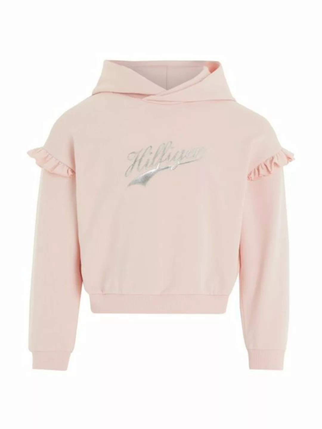 Tommy Hilfiger Hoodie HILFIGER SCRIPT RUFFLE HOODIE mit Rüschen an den Ärme günstig online kaufen