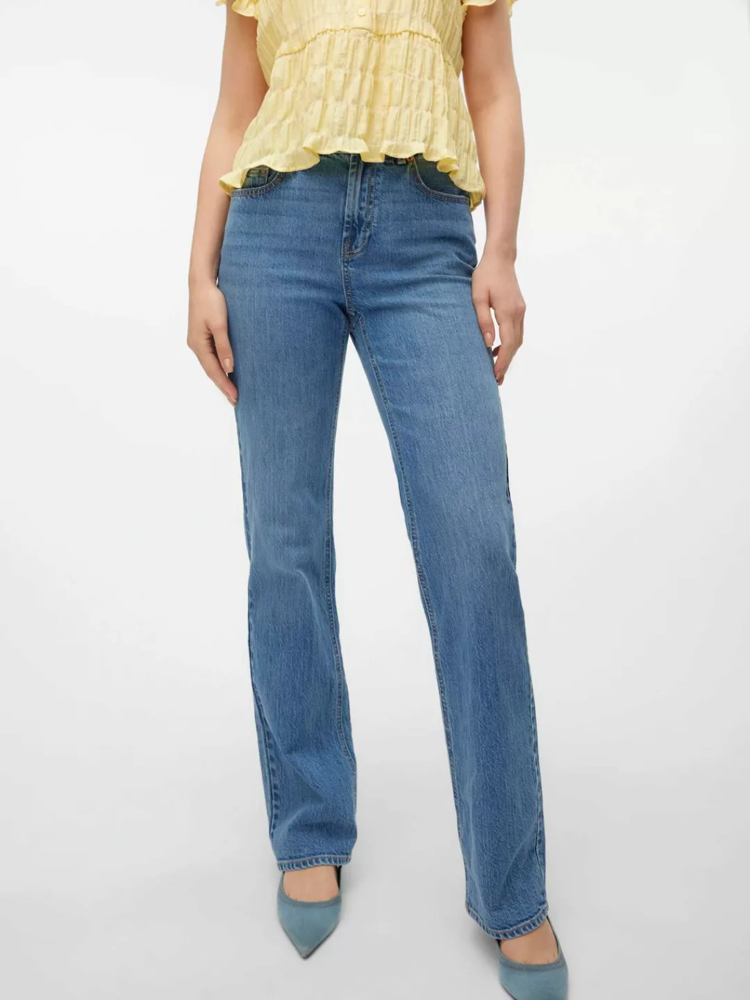 Vero Moda Gerade Jeans "VMTESSA HR STRAIGHT JEANS LI3114 GA NOOS" günstig online kaufen