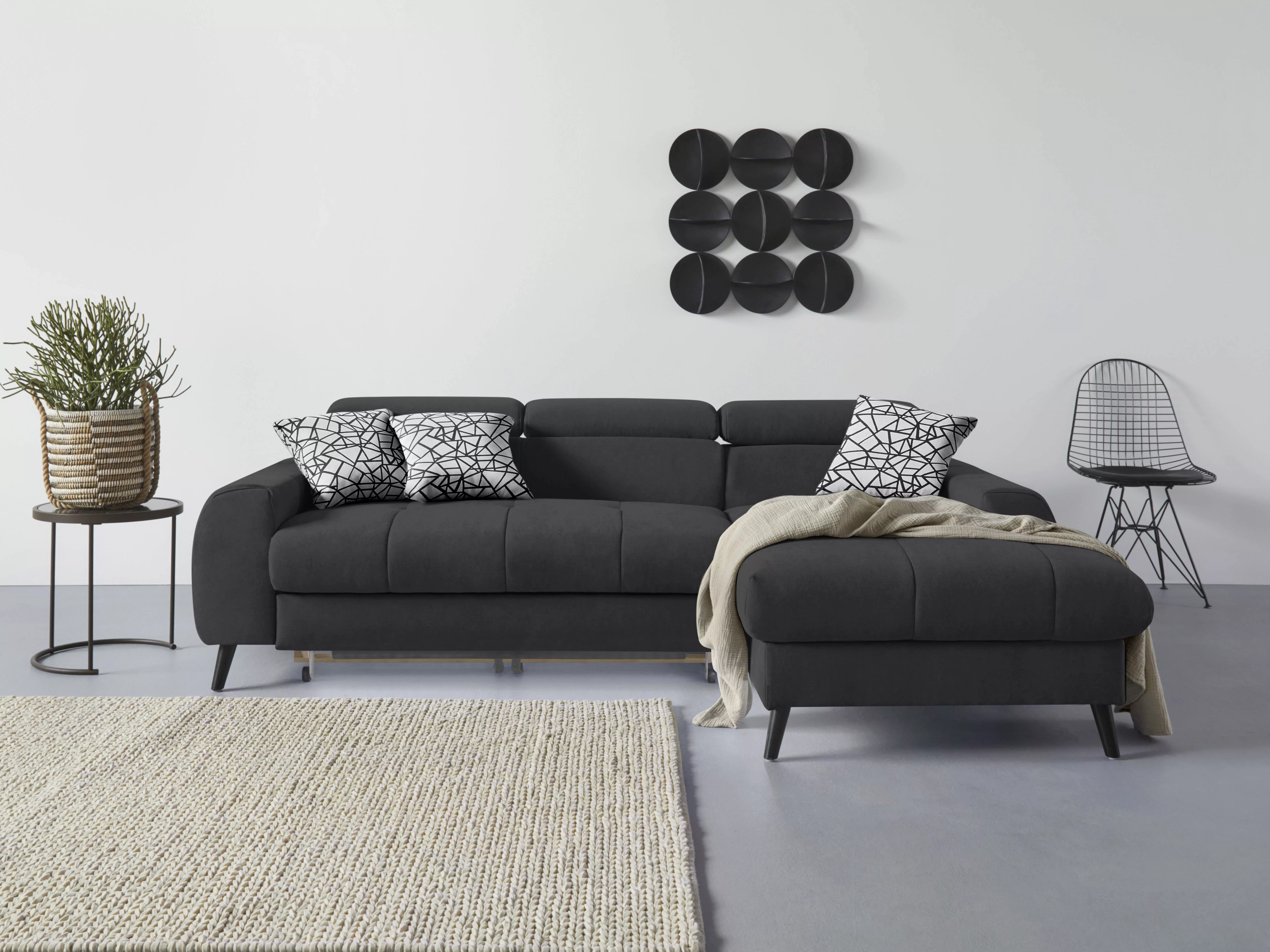 COTTA Ecksofa "Mia L-Form", 3-tlg.-Kissen-Set, Recamiere, wahlweise mit ode günstig online kaufen