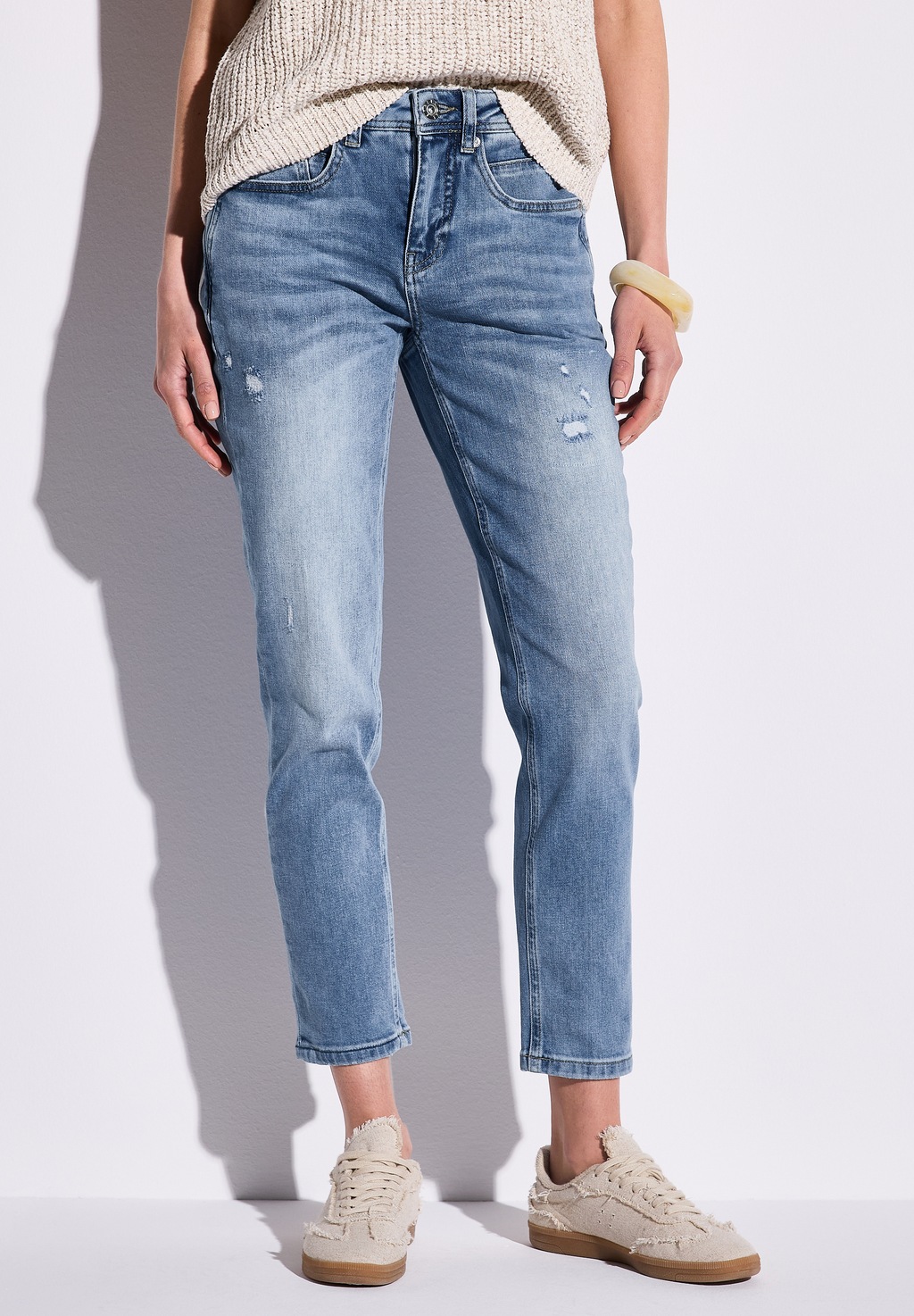 STREET ONE Loose-fit-Jeans, Middle Waist günstig online kaufen