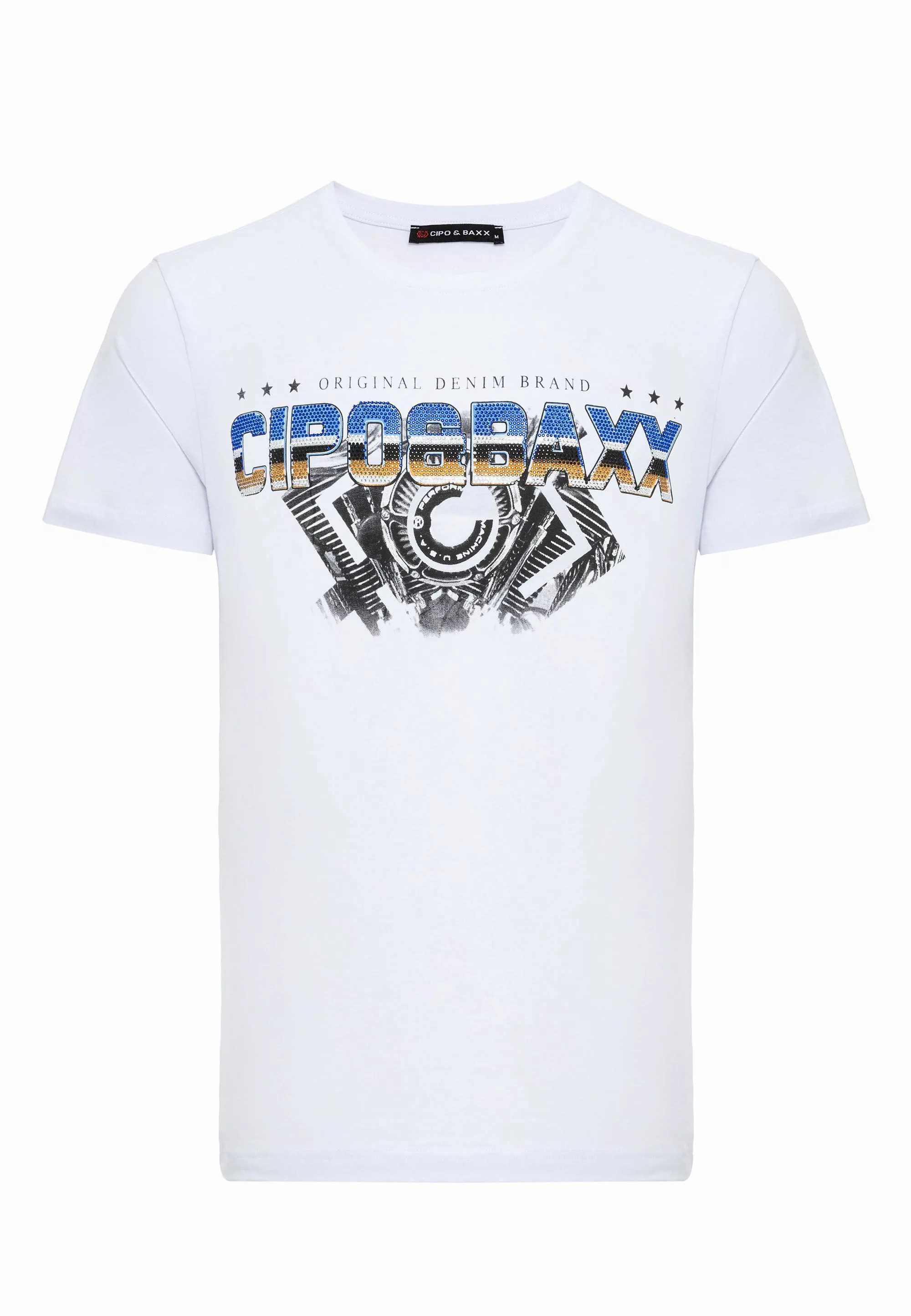 Cipo & Baxx T-Shirt "T-Shirt", extravaganter Marken-Schriftzug günstig online kaufen