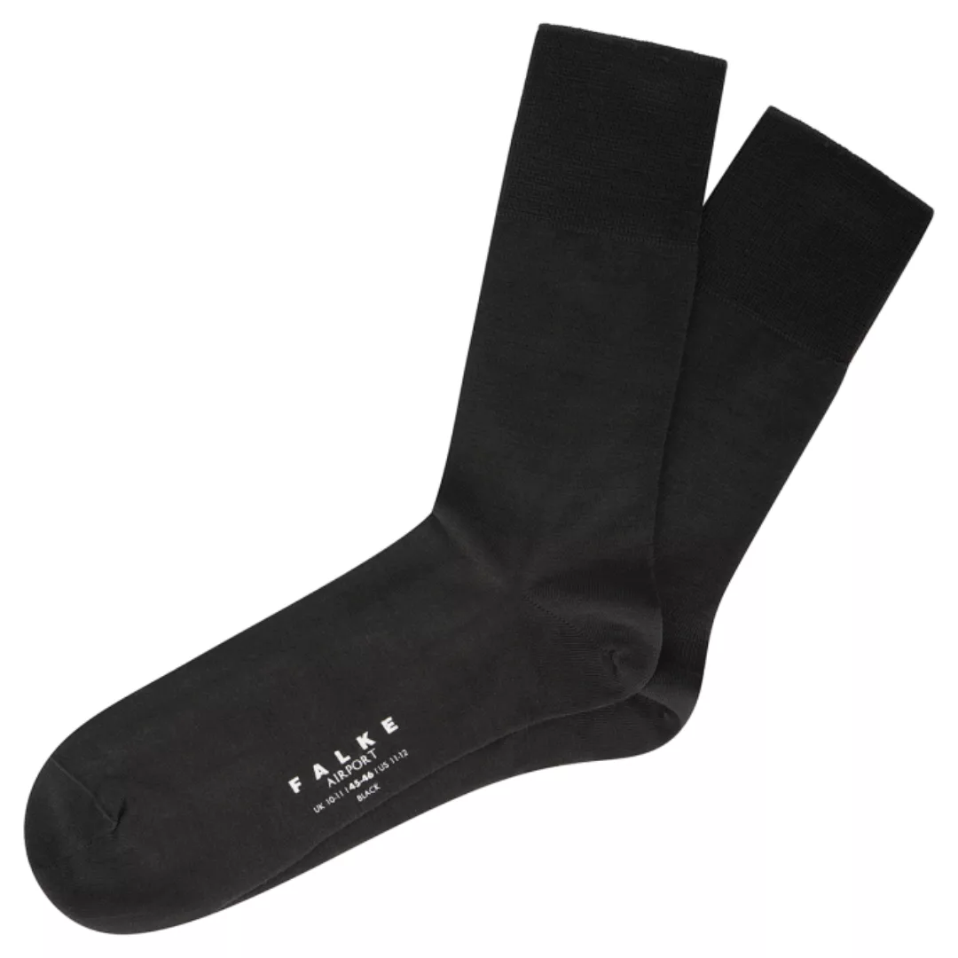 FALKE Airport Herren Socken, 45-46, Blau, Uni, Schurwolle, 14435-637006 günstig online kaufen