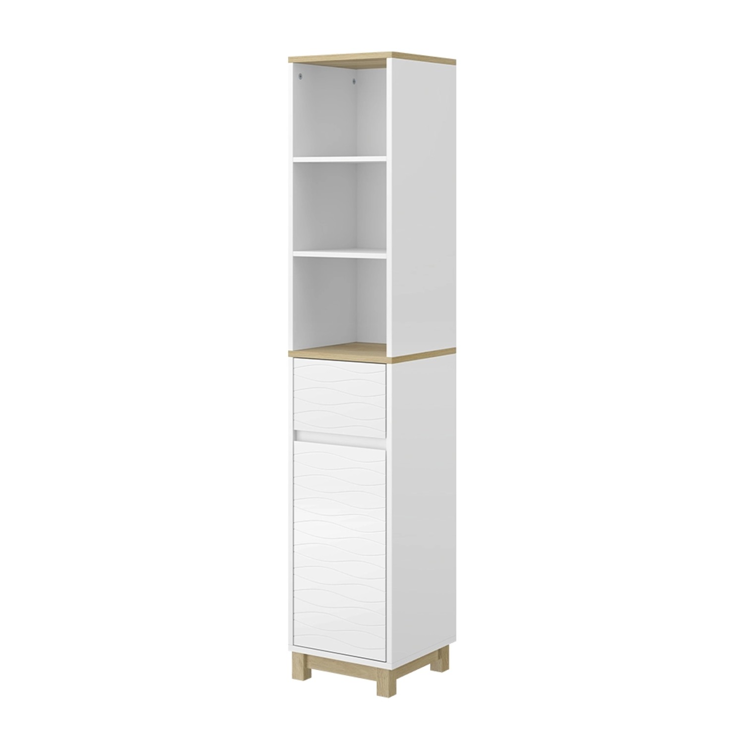 Vicco Badezimmermöbel Livia Weiß 30 x 151 cm mit Schubladen günstig online kaufen