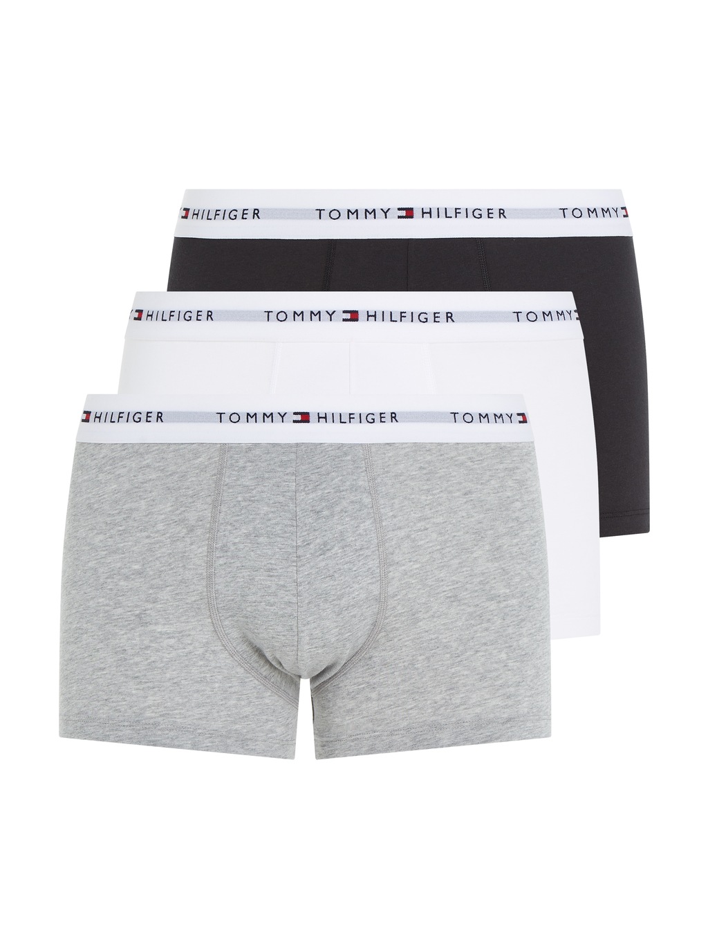 Tommy Hilfiger 3-er Set Trunks Schwarz, Weiß & Grau günstig online kaufen