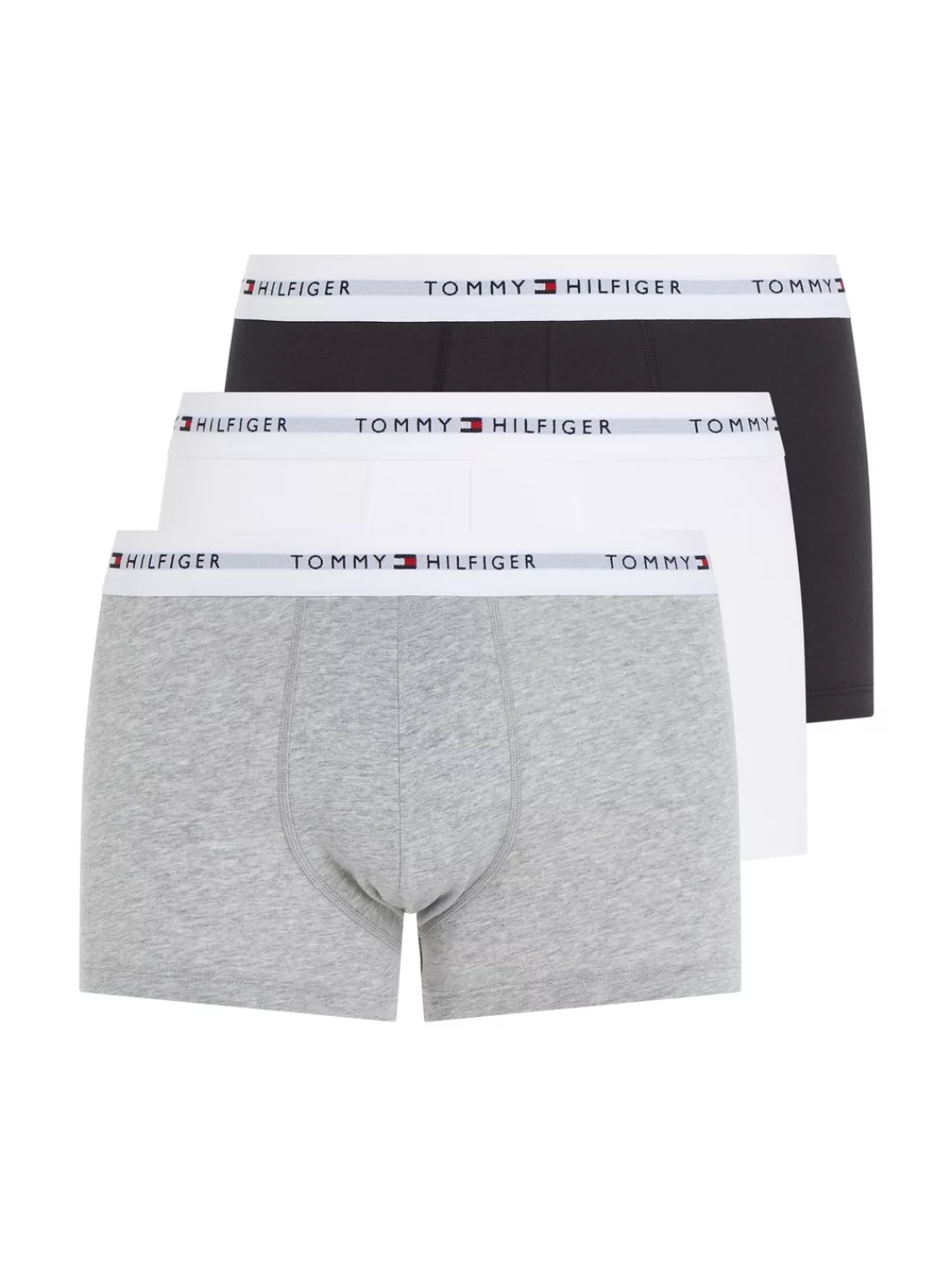 Tommy Hilfiger 3-er Set Trunks Schwarz, Weiß & Grau günstig online kaufen