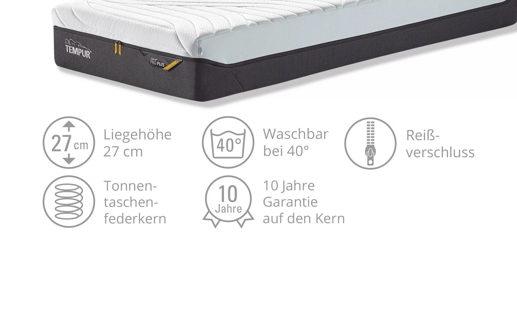 Tempur Visco-Matratze "TEMPUR PRO Plus CoolQuilt Medium Firm Hybrid Visco-M günstig online kaufen