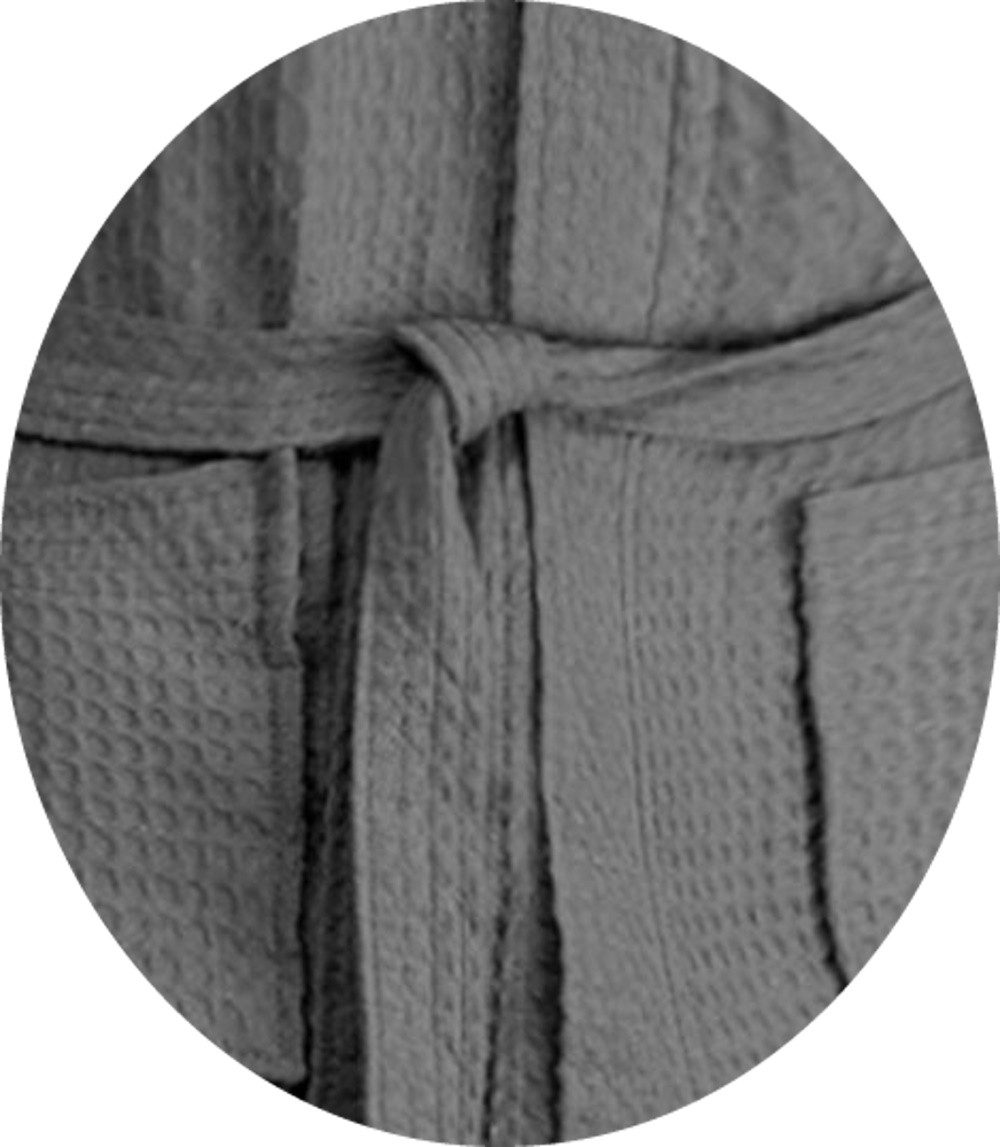Badekönig Damenbademantel, Kapuze, Gürtel, Langform Waffelpique günstig online kaufen