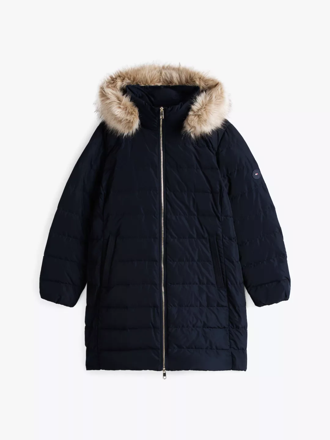 Tommy Hilfiger Curve Steppmantel "CRV TYRA HERITAGE COAT WITH FUR", in Groß günstig online kaufen