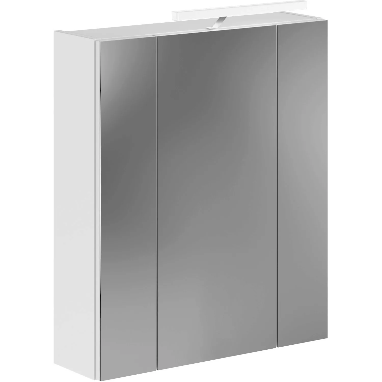 xonox.home Badezimmerspiegelschrank in Schwarz / Spiegelglas - 60x70x18cm ( günstig online kaufen