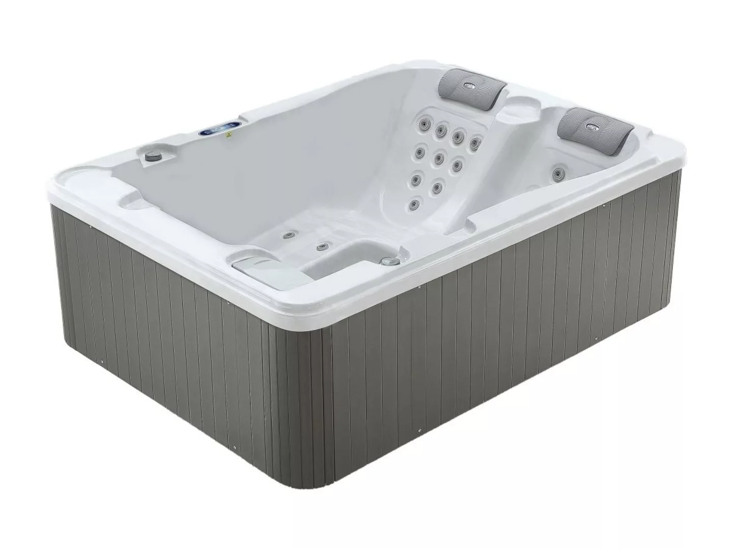 Whirlpool 3 Plätze - Perlweiß - 35 Düsen - 210 x 158 x 73 cm - System BALBO günstig online kaufen