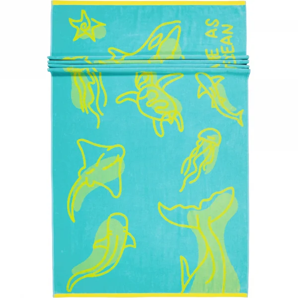 Vossen Strandtücher Free Ocean - Farbe: light azure - 0002 - 100x180 cm günstig online kaufen