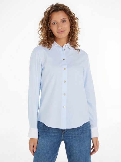 Tommy Hilfiger Hemdbluse "GOLD BUTTON REGULAR LS SHIRT", mit goldfarbenen K günstig online kaufen