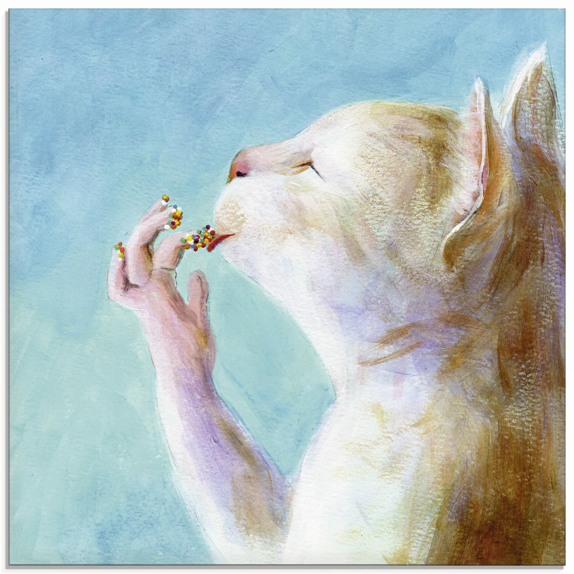 Artland Glasbild "Naschkatze", Haustiere, (1 St.) günstig online kaufen