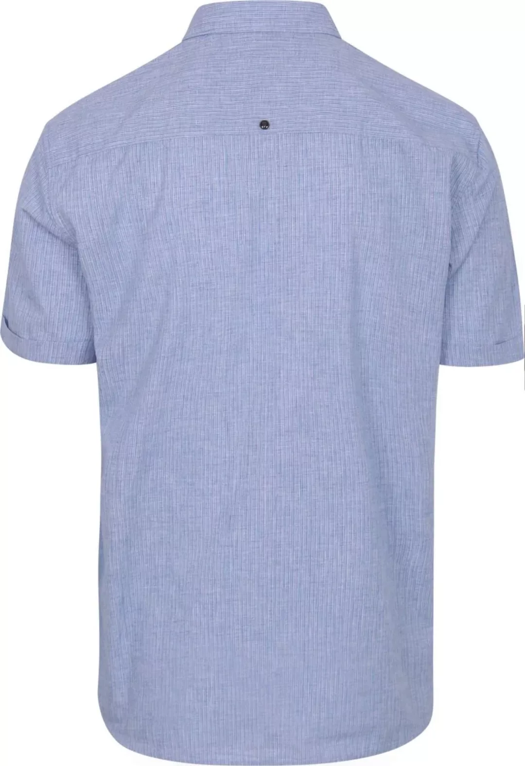 No Excess Short Sleeve Hemd Leinen Blau - Größe 3XL günstig online kaufen
