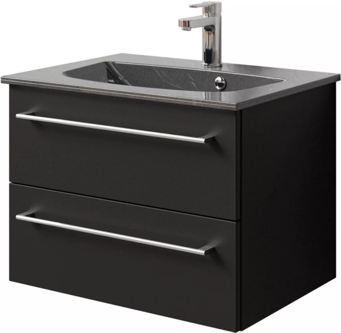 Saphir Waschtisch "Serie 6025 Mineralmarmor-Waschtisch mit Unterschrank, 67 günstig online kaufen