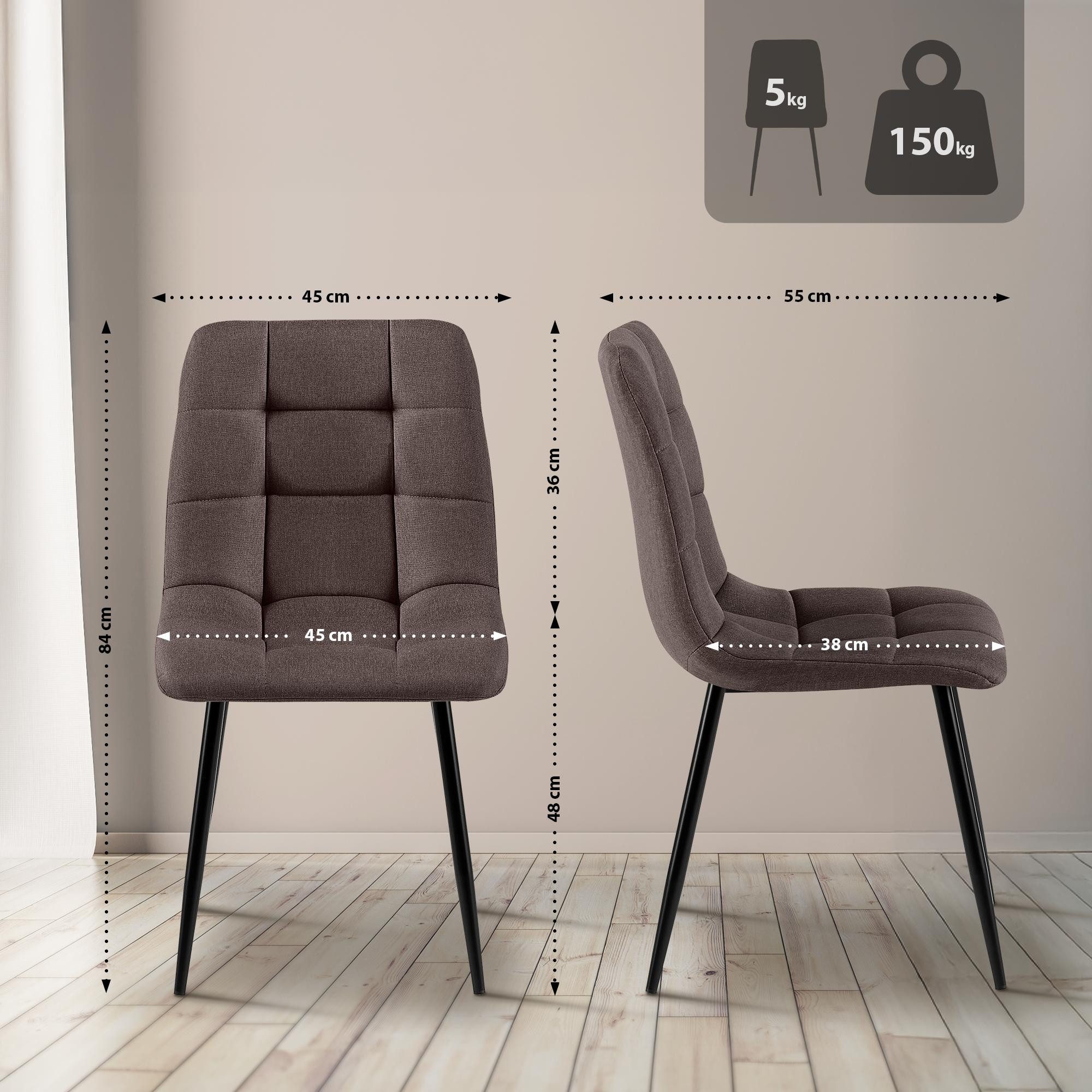 CLP Esszimmerstuhl Antibes Stoff (4er Set), günstig online kaufen