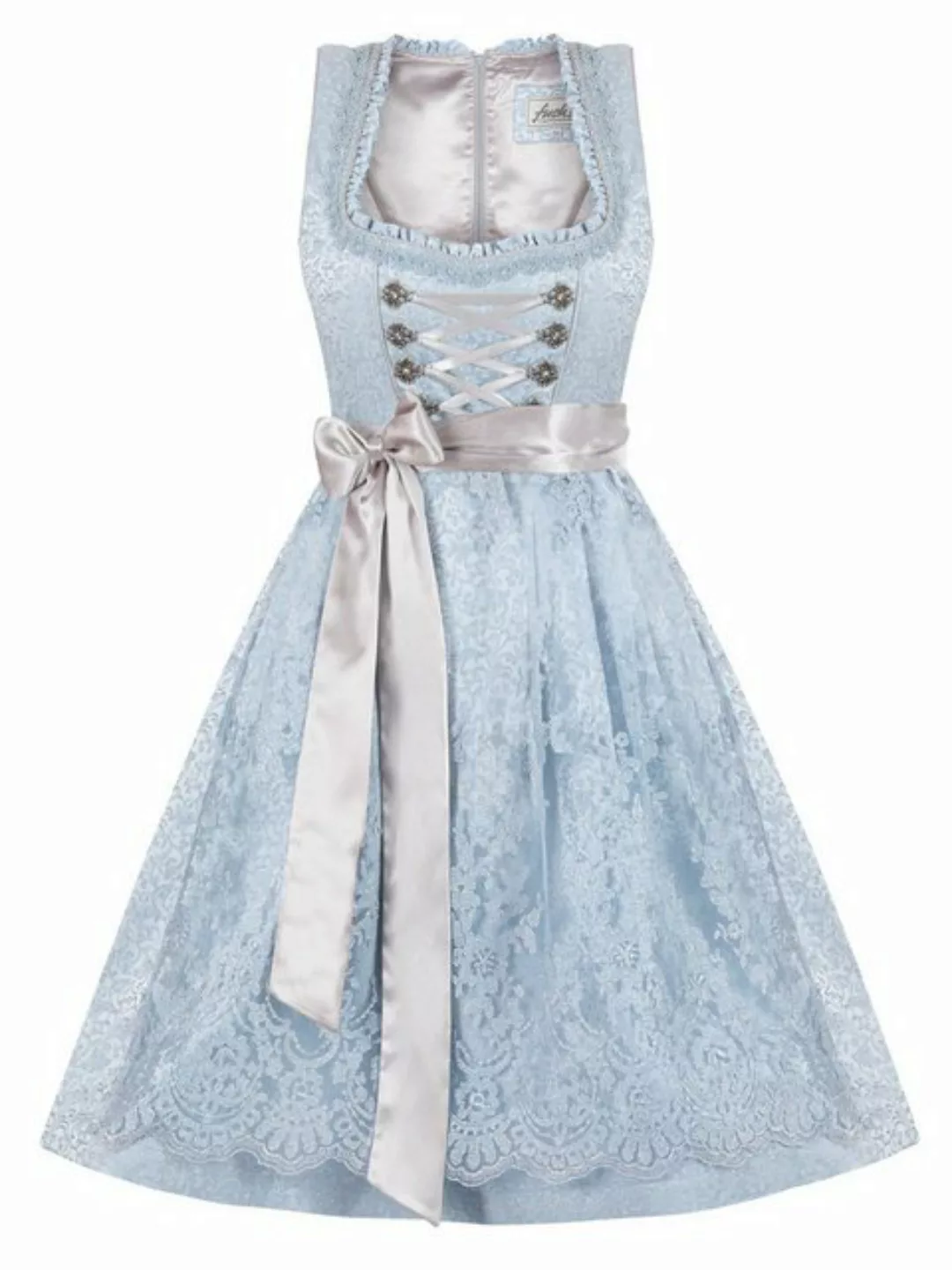 Trachten24.de Dirndl Midi Dirndl Leoni hellblau (2-tlg) Rockteil 60cm günstig online kaufen