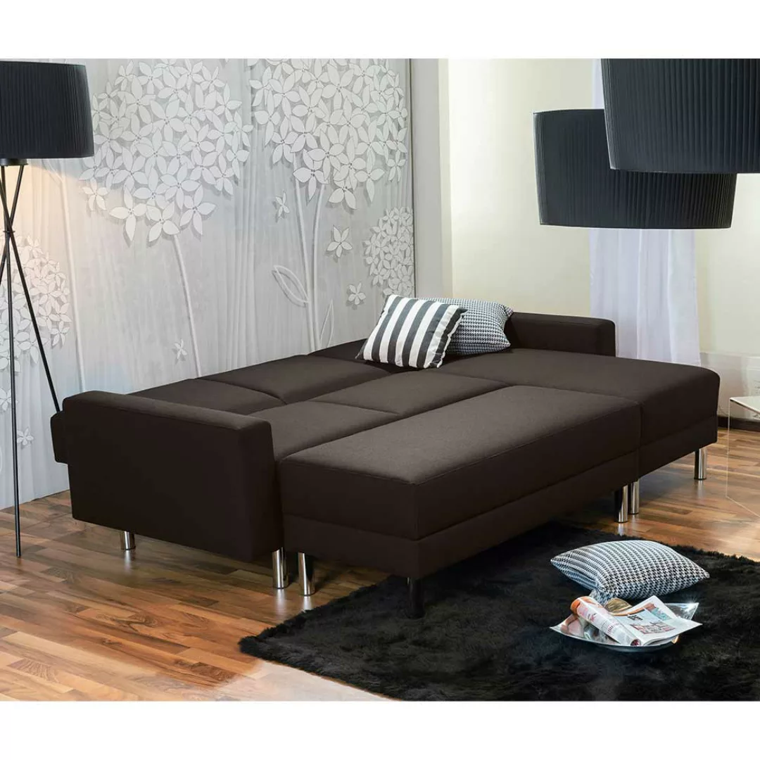 Ecksofa mit Schlaffunktion Fußgestell aus Metall (zweiteilig) günstig online kaufen