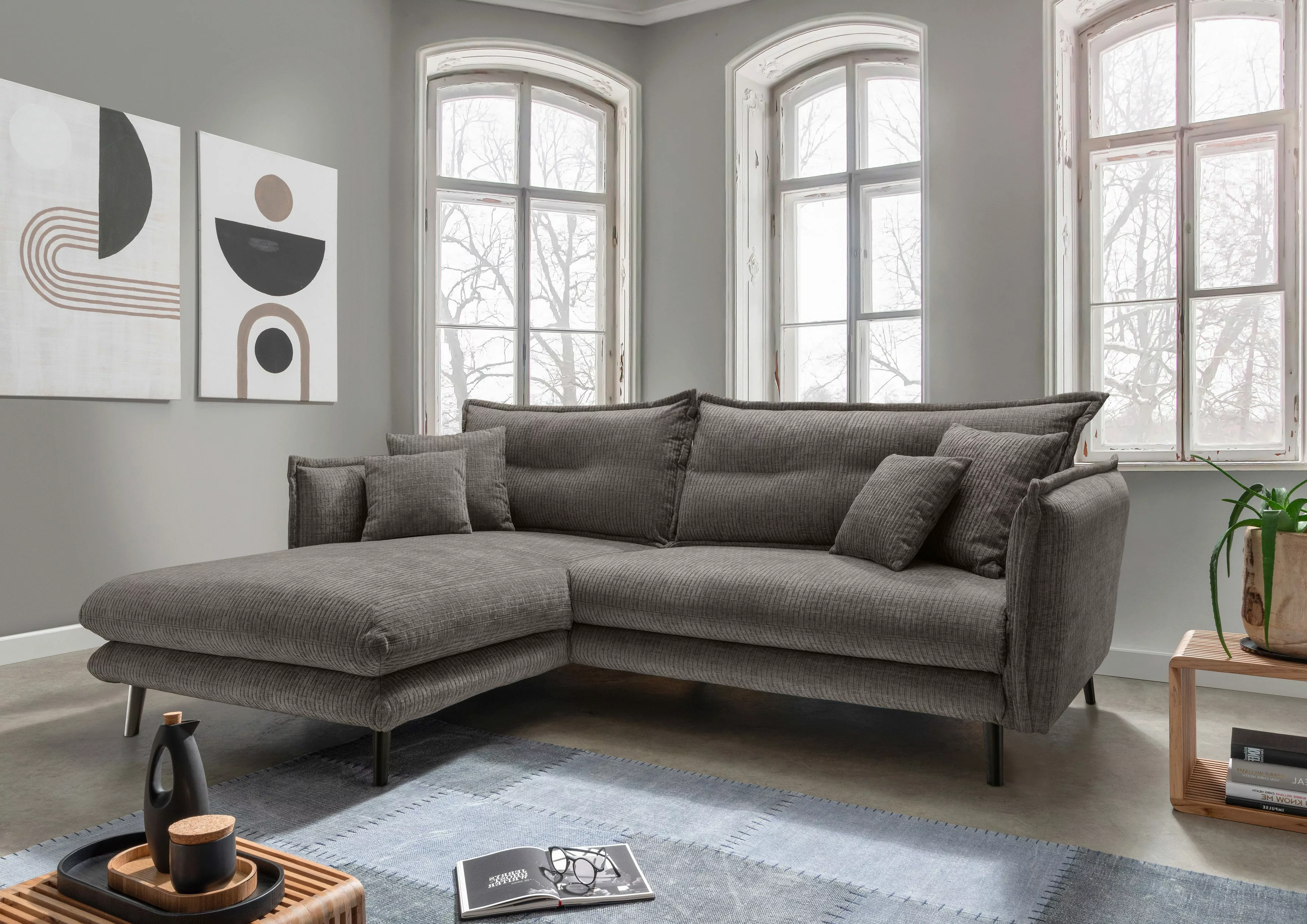 INOSIGN Ecksofa "Lazio", in verschiedenen Bezugsqualitäten und Farben liefe günstig online kaufen
