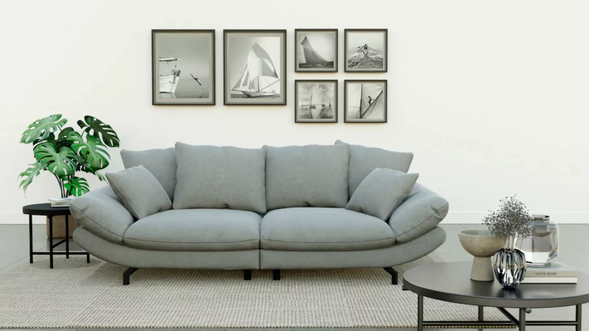 TRENDMANUFAKTUR Big-Sofa "Gizmo", mit weichem Sitzkomfort und zeitlosem Des günstig online kaufen