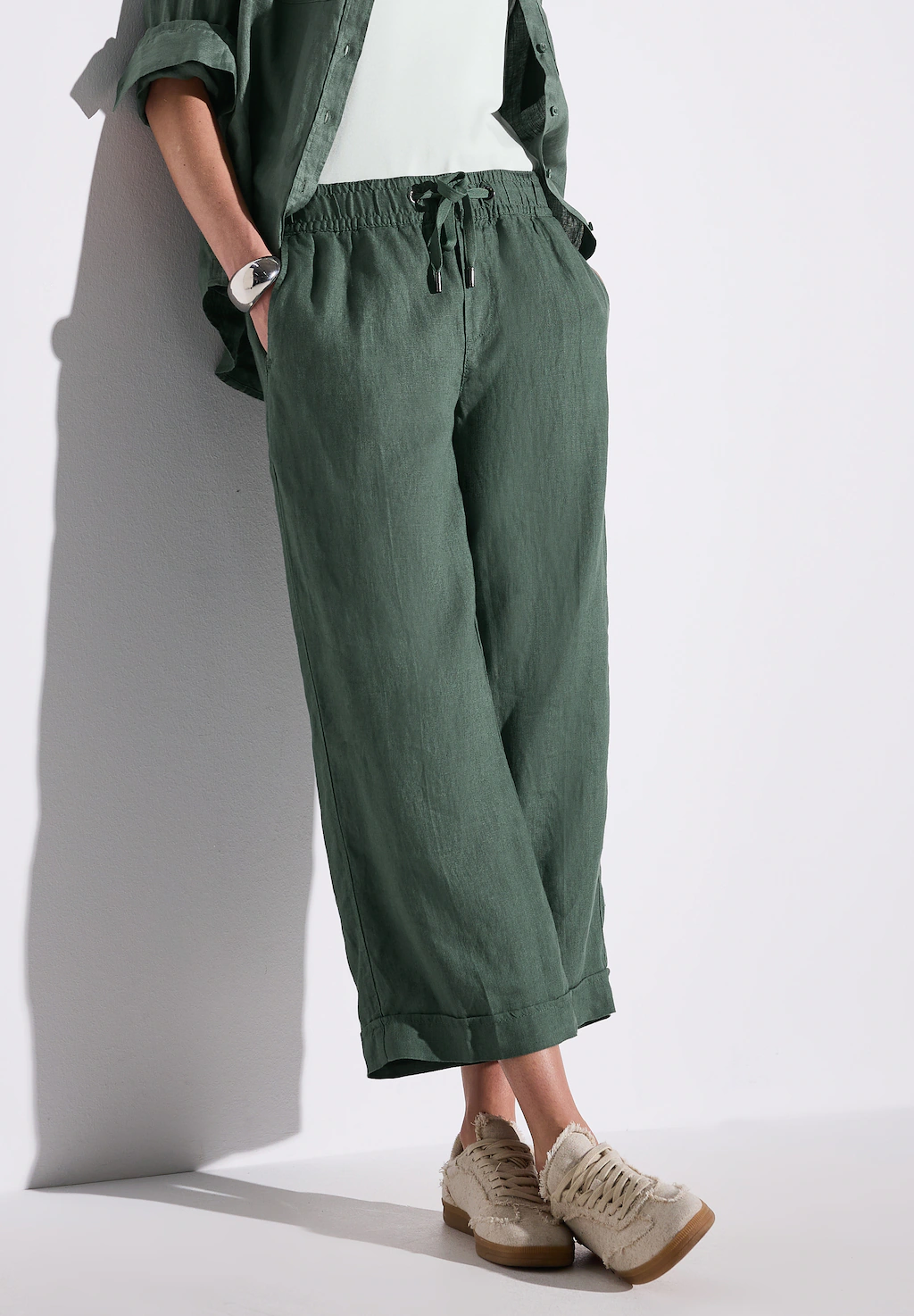 STREET ONE Culotte "Styel EMEE", Sommerhose mit elastischem Bund mit Tunnel günstig online kaufen