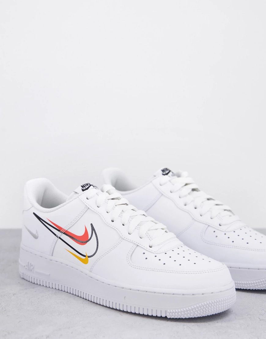 Nike – Air Force 1 Summer of Sport – Sneaker in Weiß und Orange günstig online kaufen