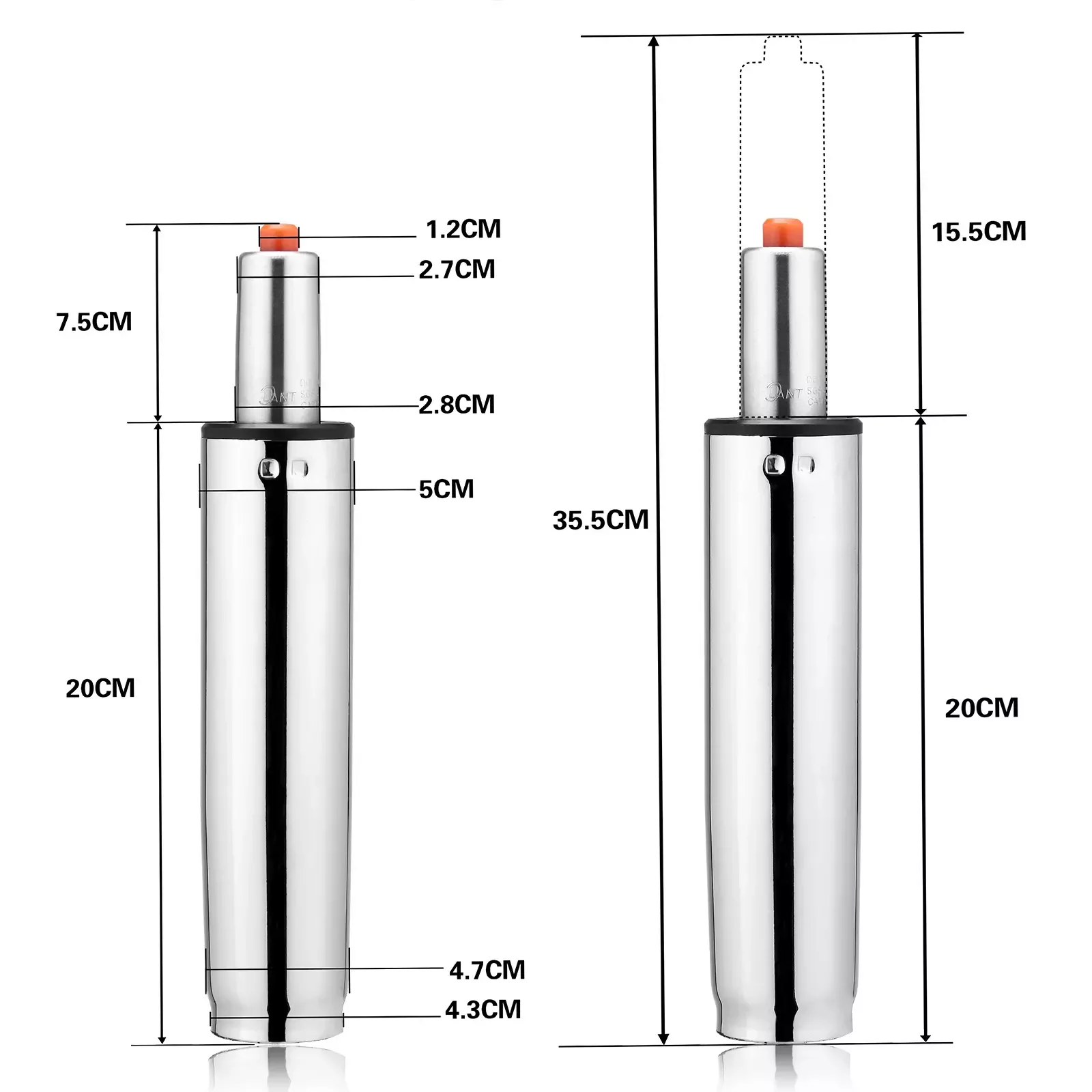 Deuba Drehstuhl, Gasdruckfeder 275 – 355mm günstig online kaufen