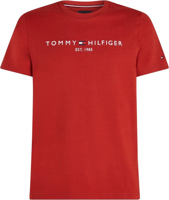 Tommy Hilfiger T-Shirt TOMMY LOGO TEE aus reiner, nachhaltiger Baumwolle günstig online kaufen