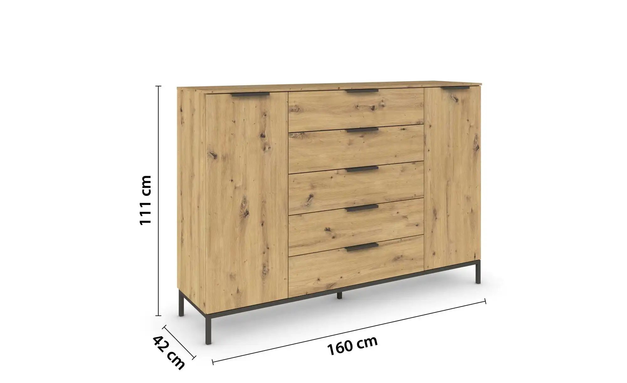 Highboard ¦ holzfarben ¦ Maße (cm): B: 160 H: 111 Kommoden & Sideboards > H günstig online kaufen