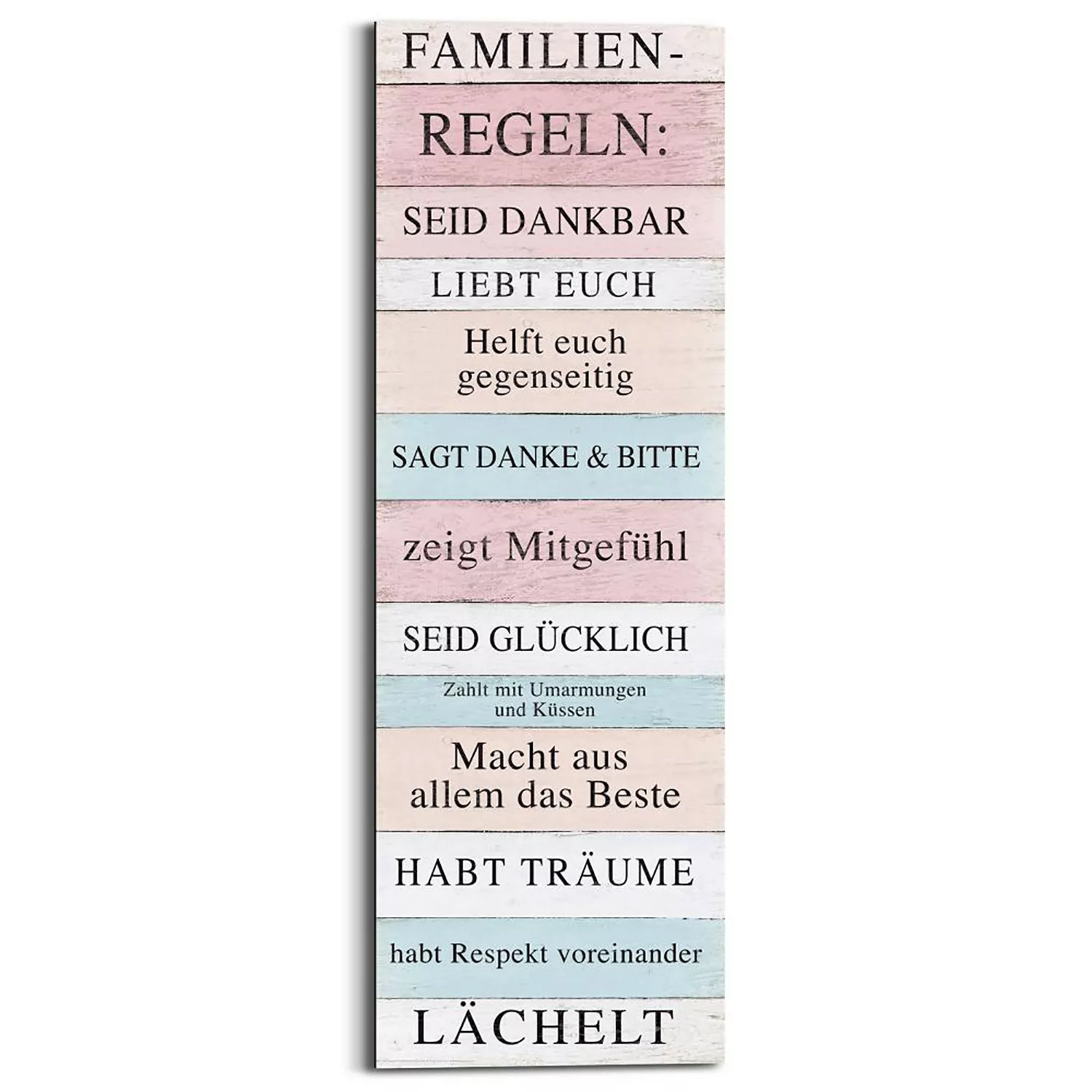Reinders Deco-Panel "Familien Regeln" günstig online kaufen