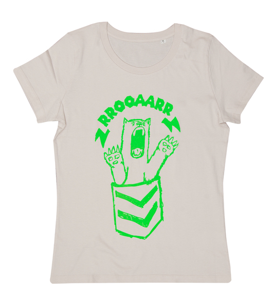 Bärta Brüllbärin - Fair Wear Frauen Bio T-shirt - Natur/neon Grün günstig online kaufen