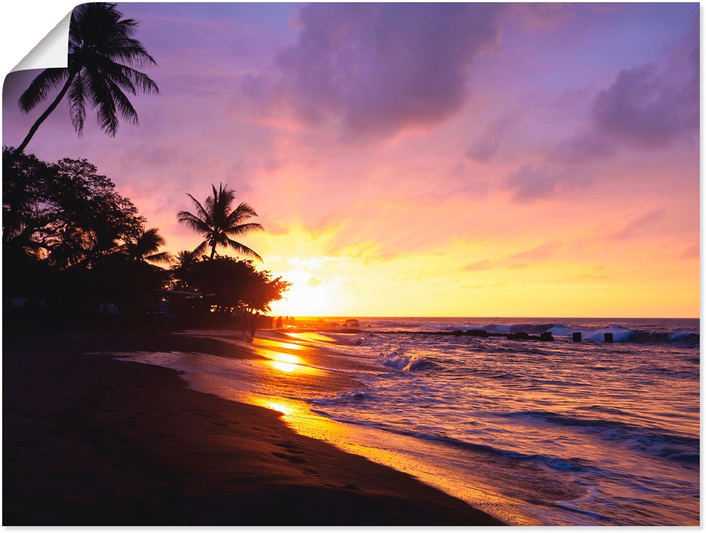 Artland Wandbild "Tropischer Strand", Sonnenaufgang & -untergang, (1 St.), günstig online kaufen