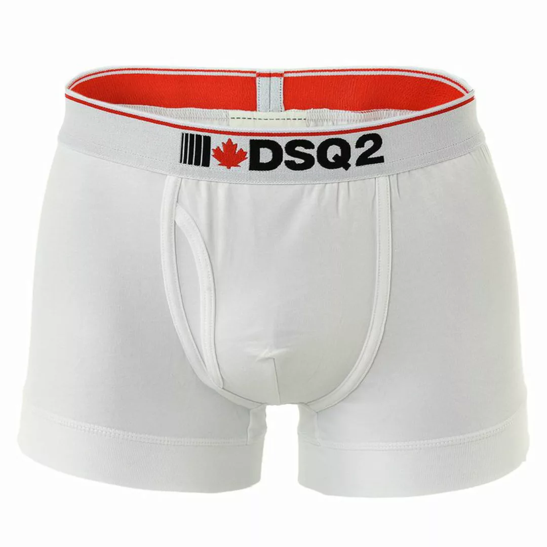 DSQUARED2 Herren Boxer Shorts - Trunk, Logo, Baumwolle, einfarbig Weiß S günstig online kaufen