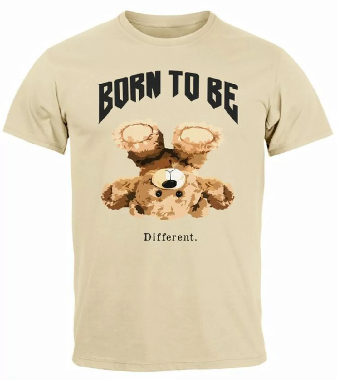 Neverless Print-Shirt Herren T-Shirt Printshirt Born to be different Schrif günstig online kaufen